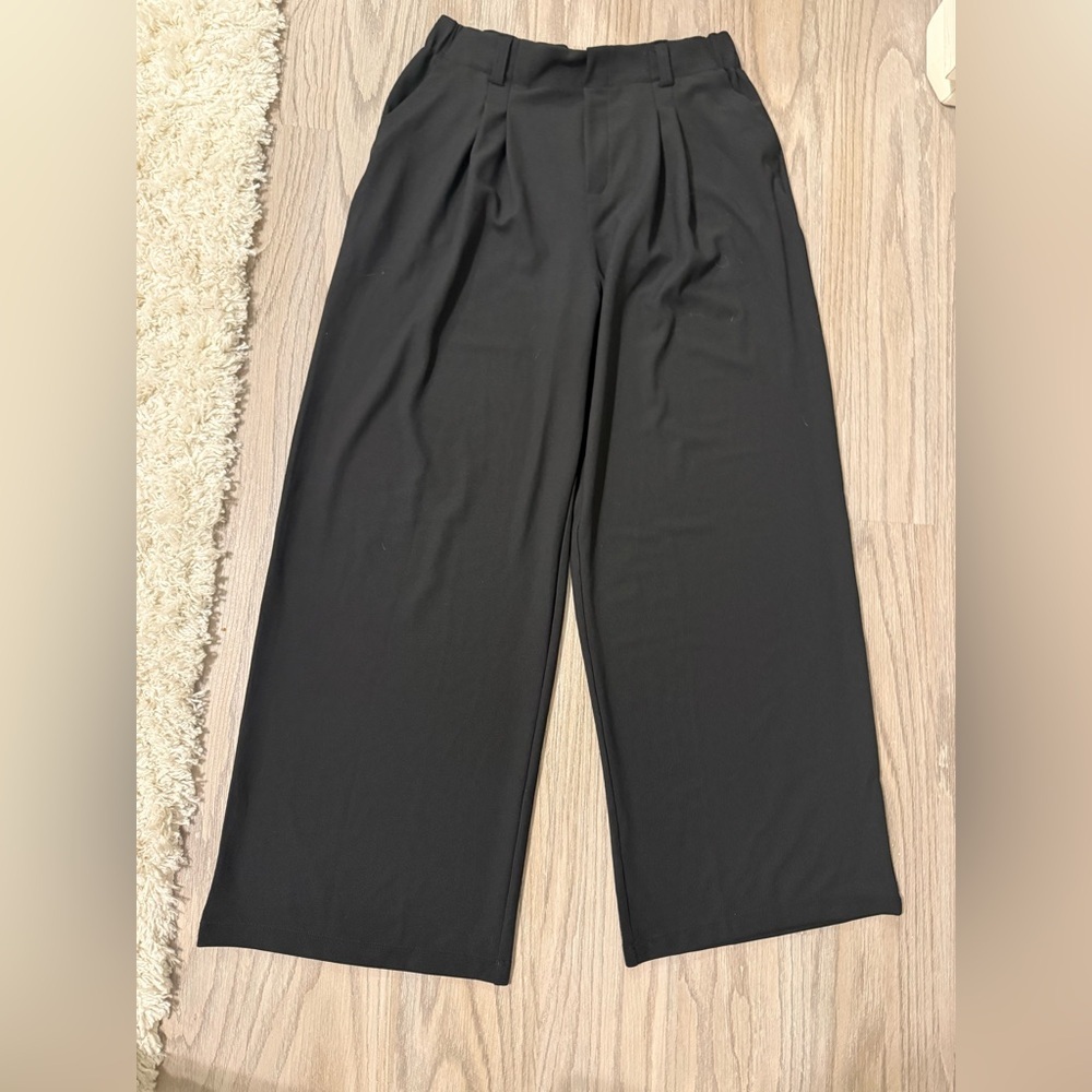 Elegant Black Women's Wide-Leg Pants